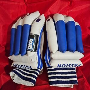 RS Passion Cricket Batting Gloves Blue‎ White Right Hand Sports Gear